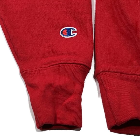Champion Reverse Weave Woodson Warriors Sweatshirt Mens Small Red Pullover Crew - Picture 8 of 9